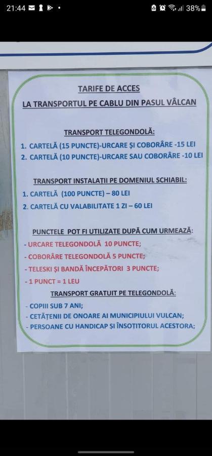 Cabana Drumul Voievodului Vulcan  Екстериор снимка